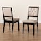 Baxton Studio Gideon ModernSand Fabric Upholstered and Dark Brown Finished Wood Dining Chair Set(2PC) PR 195-2PC-12144-ZORO - alternate 8